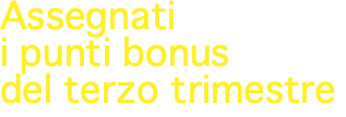 Assegnati i punti bonus del terzo trimestre